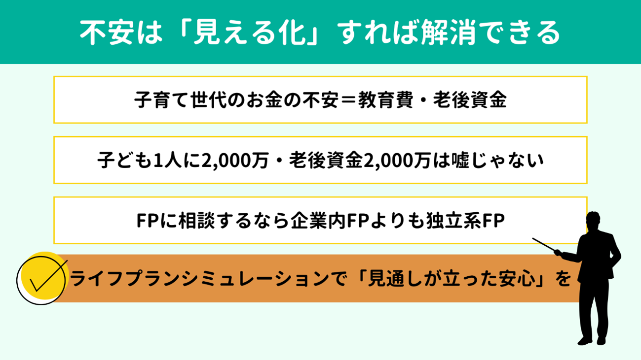先が見えないお金の不安を「見える化」しよう 先が見えないお金の不安を「見える化」しよう