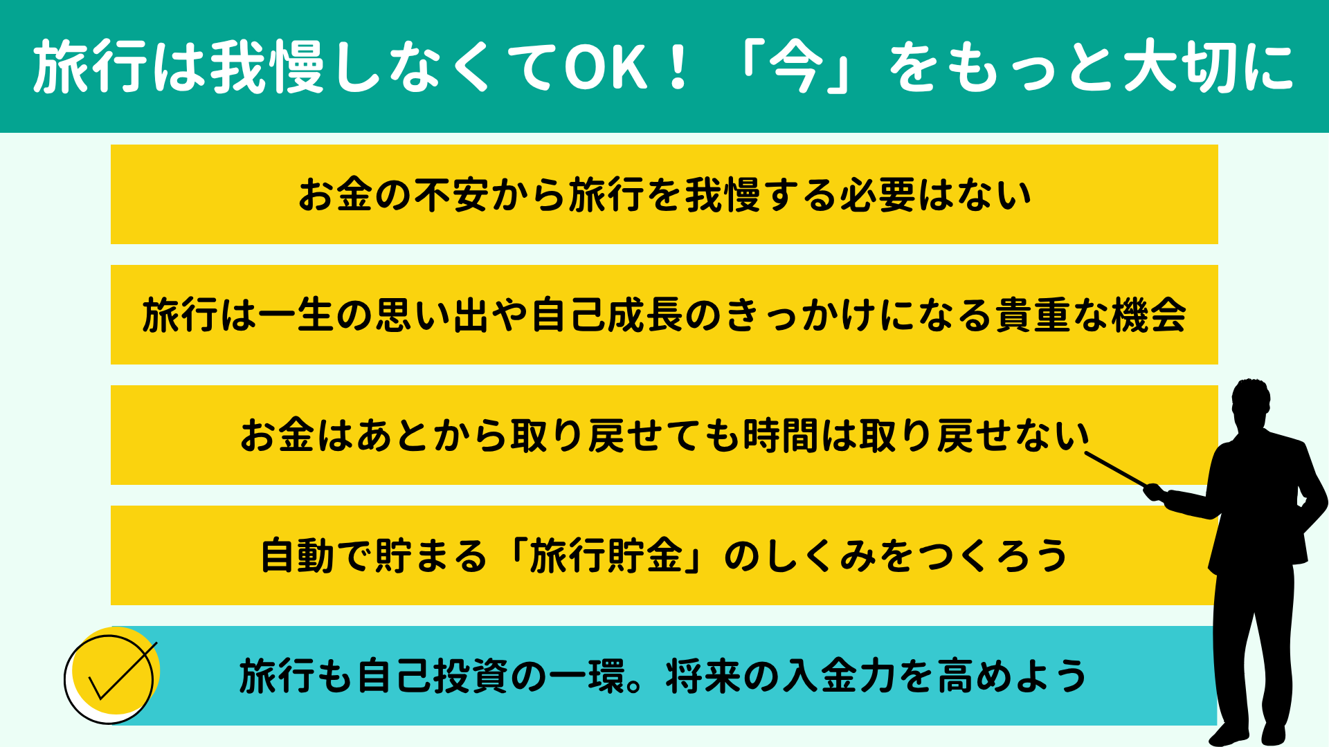 旅行は我慢しなくてOK!「今」をもっと大切に