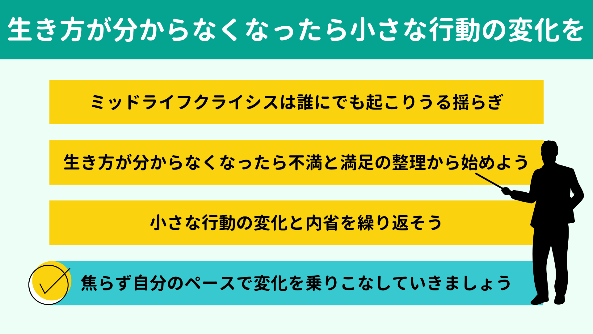 40代で生き方が分からなくなったら少しだけ行動を変えてみよう